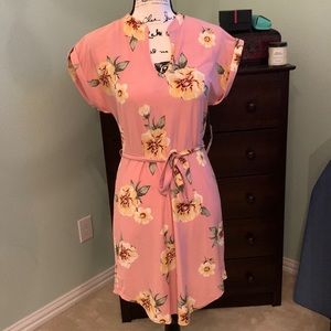 Pink Floral Summer Dress